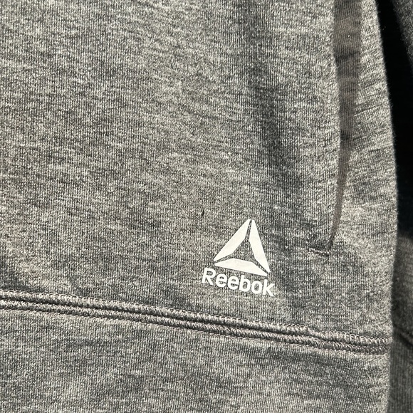 Reebok  grey hoodie sweatshirt lace up front long sleeves  side pocket… - Picture 5 of 9